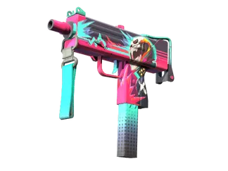 StatTrak™ MAC-10 | Neon Rider (Well-Worn)