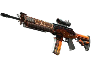StatTrak™ SG 553 | Tiger Moth (Well-Worn)